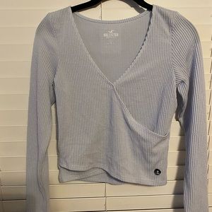 long sleeve ribbed top hollister